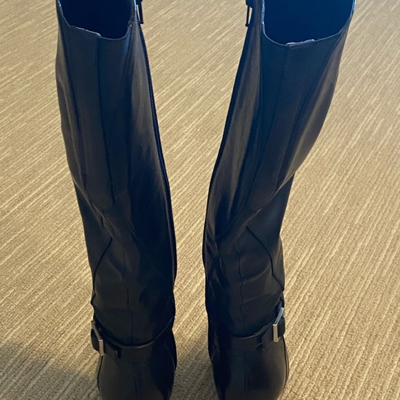 Marc Fisher tall leather heel boot. Rubber good grip sole. Size 5 1/2. - Picture 3 of 12